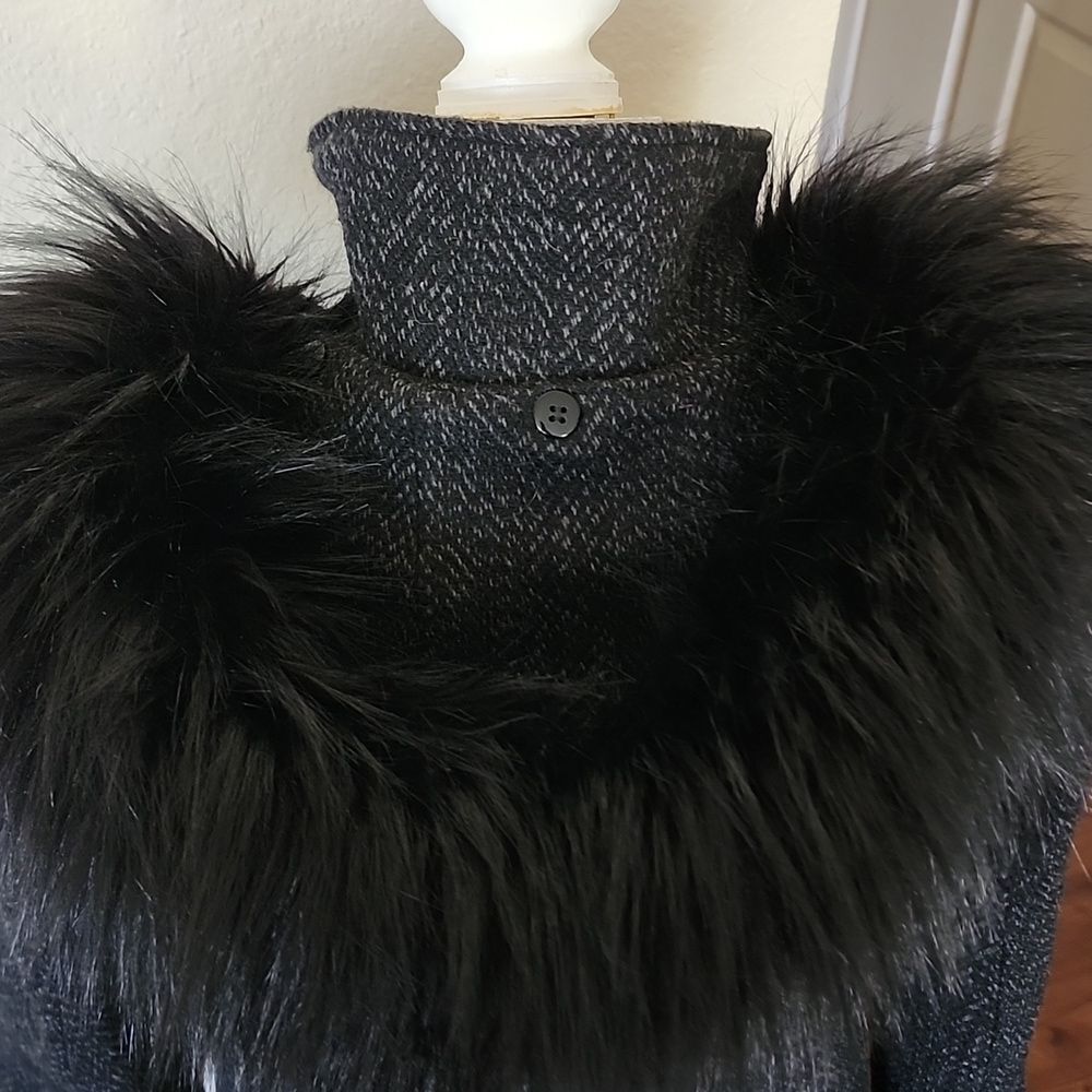 Nautica Wool Blend Coat Quiet Luxury Dark Academia Sophisticated Chic Size XS - Picture 5 of 10